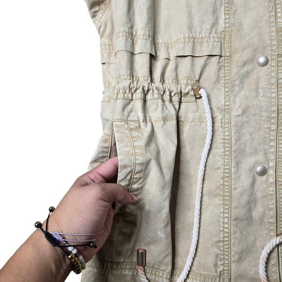 Sessun Tan Trench Coat W/ Drawstring Size: S - Picture 4 of 5